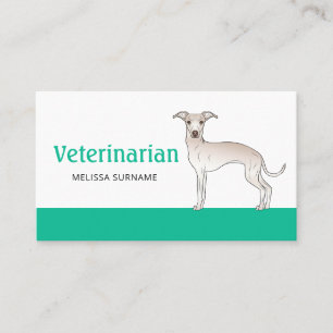 Tierarzt Vet Tech Cremefarben Italienisches Windsp Visitenkarte