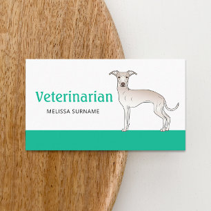 Tierarzt Vet Tech Cremefarben Italienisches Windsp Visitenkarte