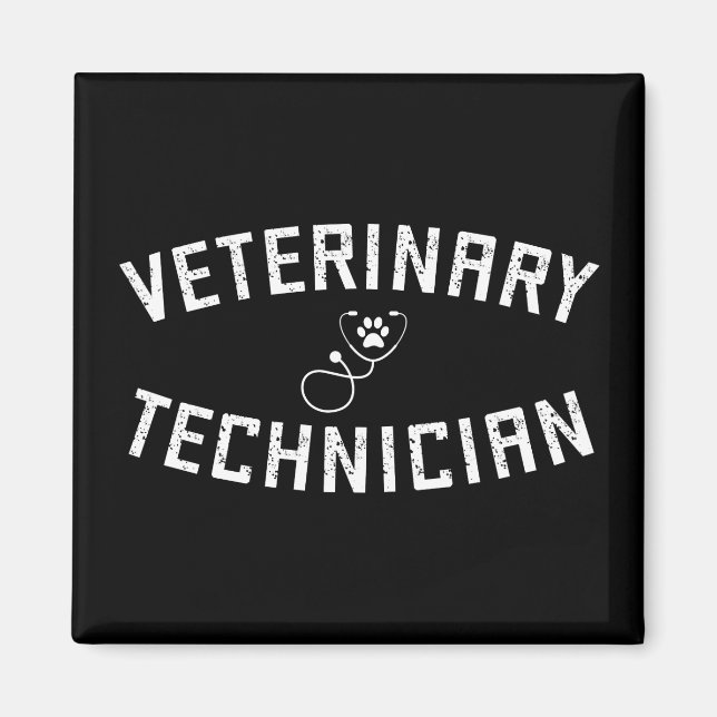 Tierarzt | Vet Tech Paw Stethoscope Magnet (Vorne)