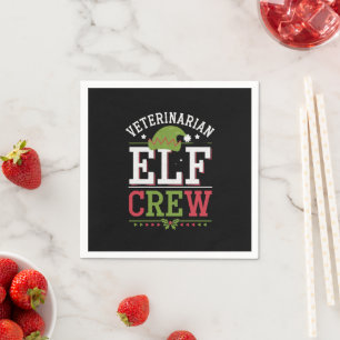 Tierarzt Weihnachtself Tierarzthelferin Serviette