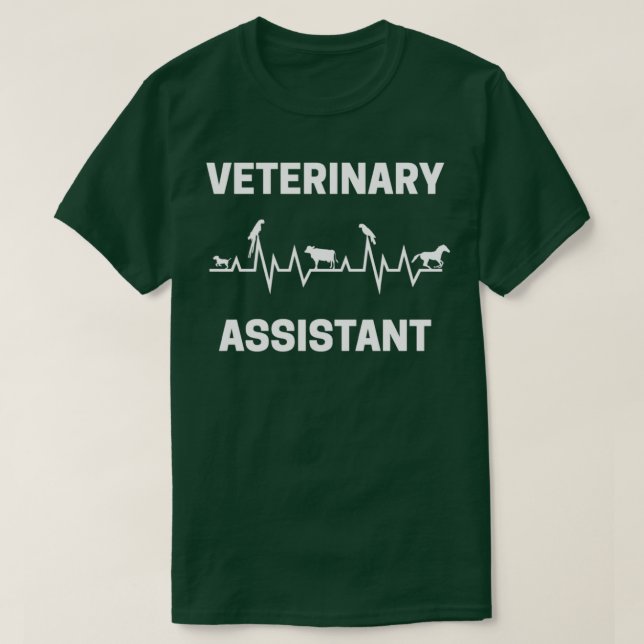 Tierarztassistent Heartbeat bei Tieren Tierarzneim T-Shirt (Design vorne)