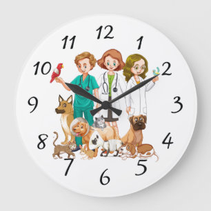 Tierärzte Große Wanduhr