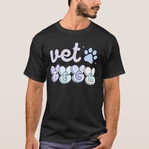 Tierarzthelferin Ostern Tiermedizin Retro Hase Tun T-Shirt