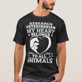 Tierärztin mein Herz gehört allen Anim T-Shirt