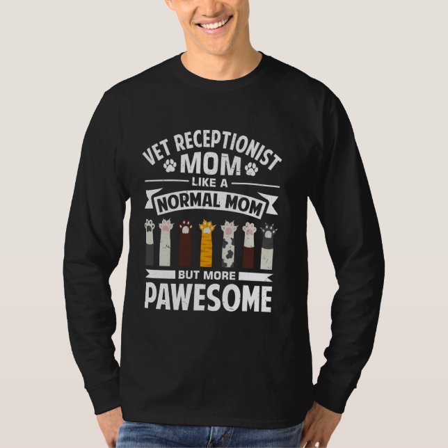 Tierarztklinik-Design für eine Vet Receptionis T-Shirt (Vorderseite)
