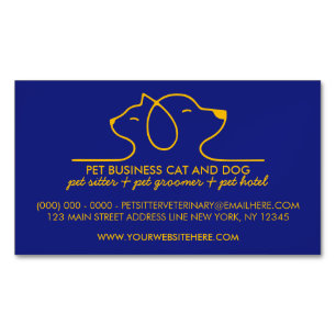 Tierärztliche Begleiter für Navy Hunde Cat Simple  Magnetische Visitenkarte