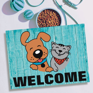 Tierärztliche Begrüßung bei unserem Büro Postcard Postkarte