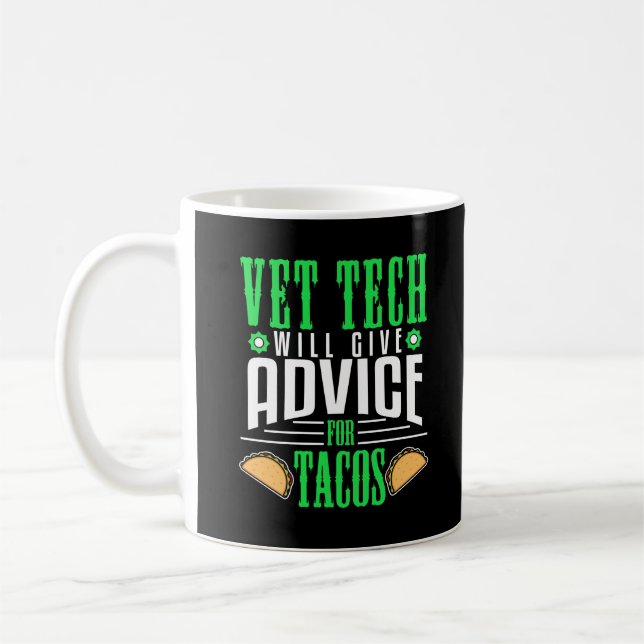 Tierärztliche Beratung Tacos Veterinär Funny Kaffeetasse (Links)