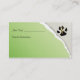 Tierärztliche Cat Business Card Visitenkarte (Rückseite)