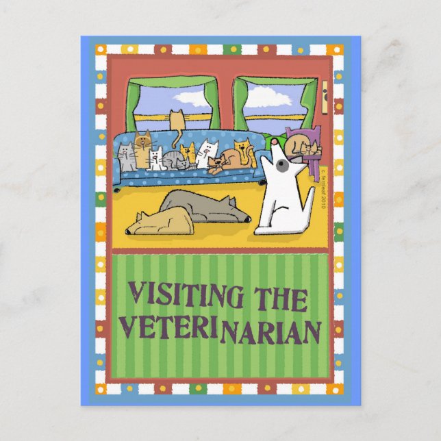 Tierärztliche Dankeschön-Karte Postkarte (Vorderseite)