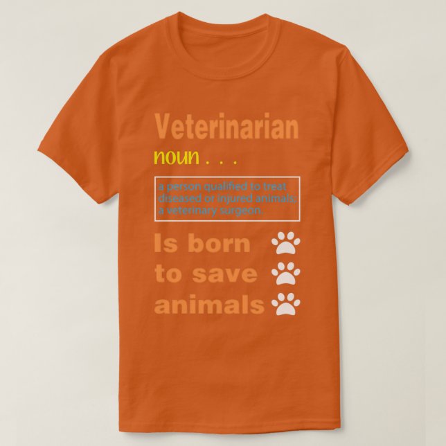 Tierärztliche Definition Geschenk Witziger Tierarz T-Shirt (Design vorne)