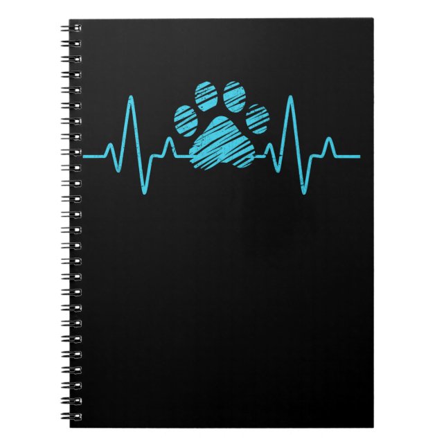 Tierärztliche Liebe Paw Heartbeat Tieres Tierärzte Notizblock (Vorderseite)