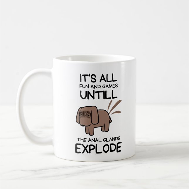 Tierärztliche Tierärztliche Anal Glands Explosion  Kaffeetasse (Links)