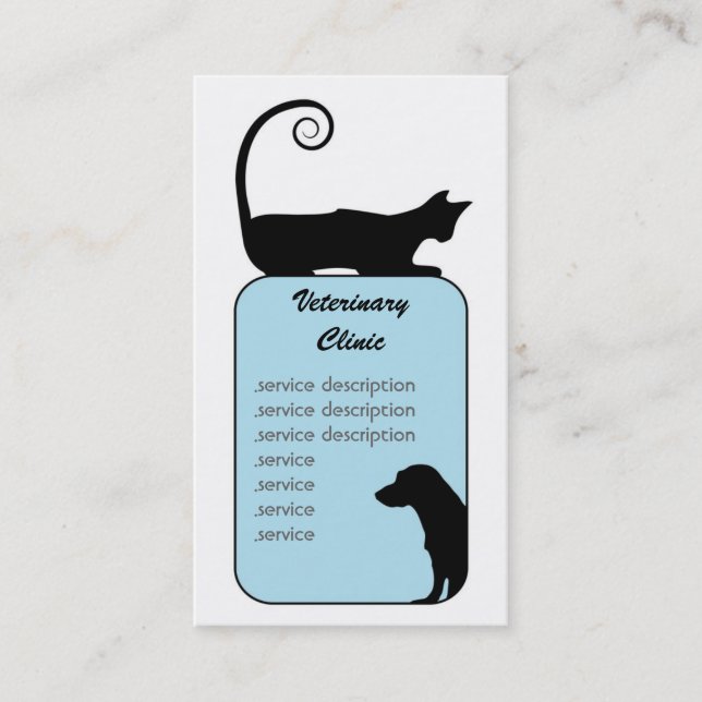 Tierärztliche Visitenkarte (Vorderseite)