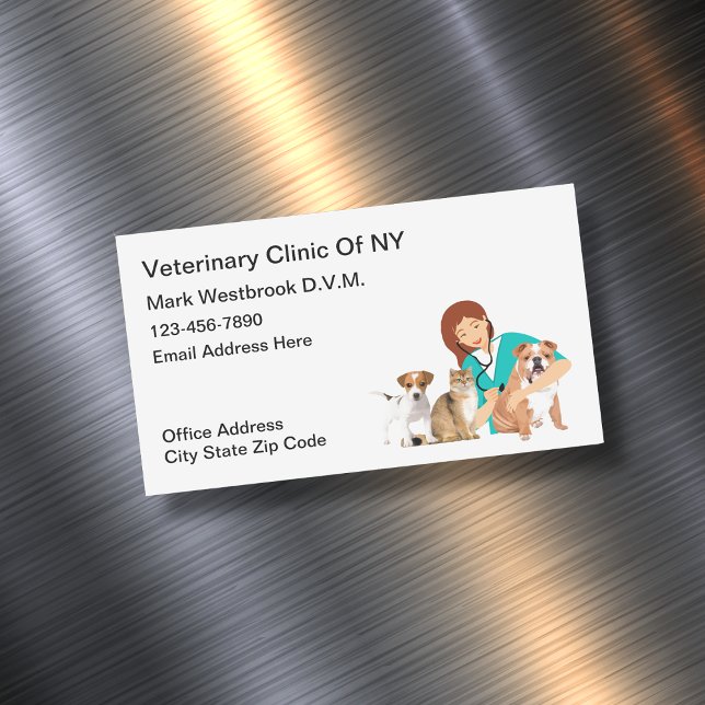 Tierärztliche Visitenkartenmagnete Magnetische Visitenkarte (Von Creator hochgeladen)
