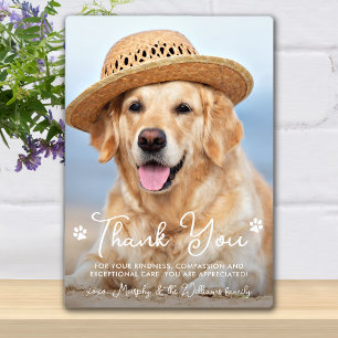 Tierärztlicher Dank Tierärztliches Foto für Hunde Fotoplatte