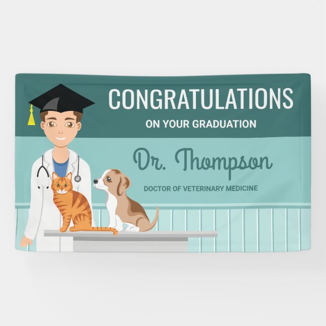 Tierärztlicher Graduate Vet DVM Glückwunsch Banner (Horizontal)