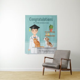 Tierärztlicher Graduate Vet DVM Glückwunsch Wandteppich