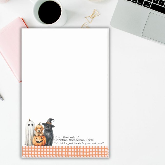 Tierärztlicher Individuelle Name Halloween Post-it Klebezettel (Von Creator hochgeladen)