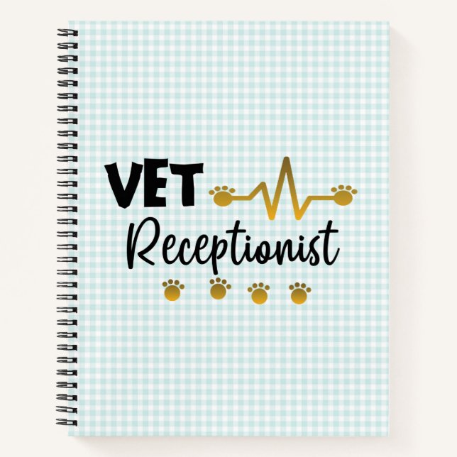 Tierärztlicher Receptionist Tierarzt Notizbuch (Vorderseite)