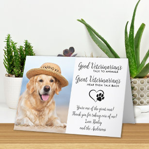 Tierärztliches Personalisiertes Hund Foto Dankeskarte