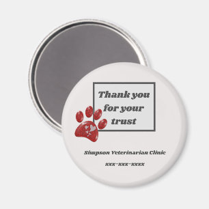Tierarztpraxis Danke für Vertrauen Branded Magnet