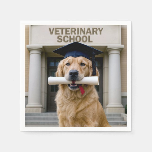 Tierarztschule Golden Retriever Serviette (Vorderseite)