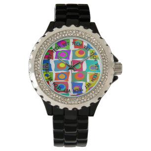 Tierarzttech-Uhr-Funky abstrakter Entwurf Armbanduhr