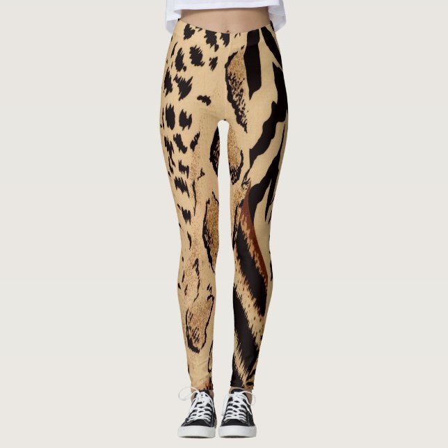 Tierausdruck Leggings (Vorderseite)