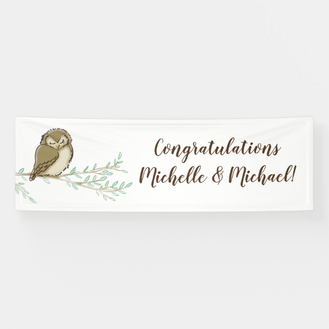 Tierbabydusche für Vögel Woodland Banner (Horizontal)