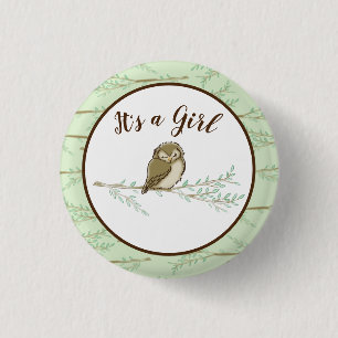 Tierbabydusche für Vögel Woodland Button