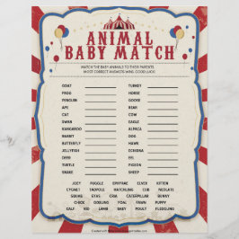 Tierbabys [Thema Zirkus] Briefbogen