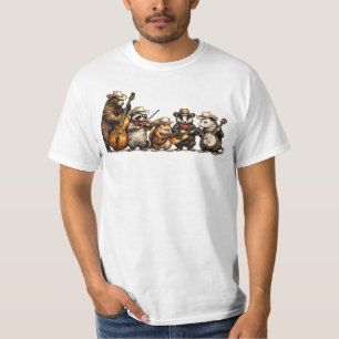 Tierband, lustige Waldtiere spielen Instrumente T-Shirt