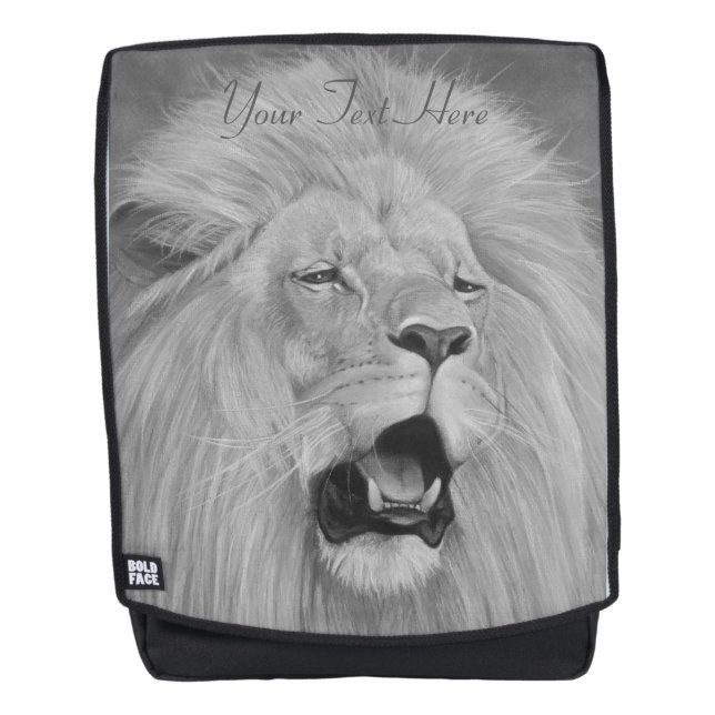 Tierbild der Löwe, die große Katze brüllt Rucksack (Vorderseite)