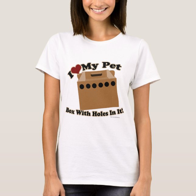 Tierbox mit dem Slogan "Holly Funny Animal Cartoon T-Shirt (Vorderseite)