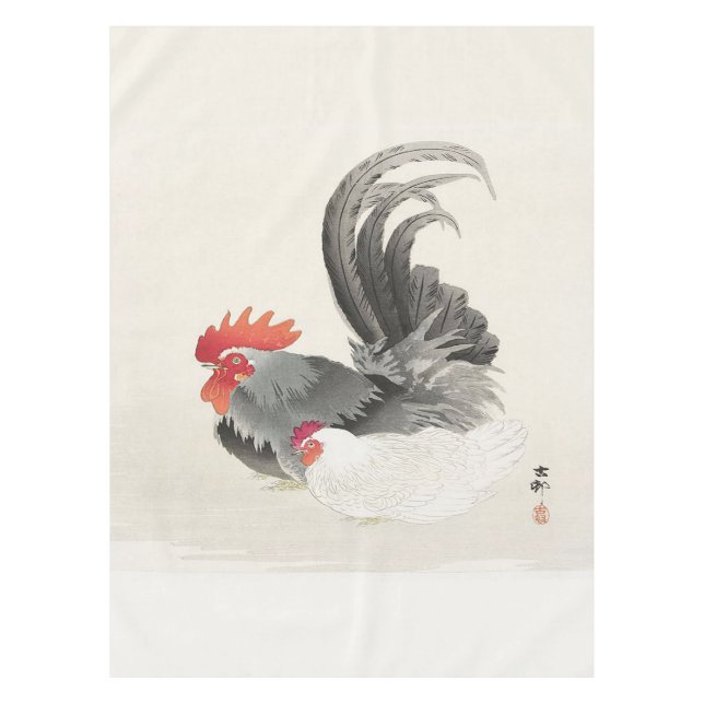 Tierdesign in Hühnerfarben | Agrargeschenk Tischdecke (Vorderseite)