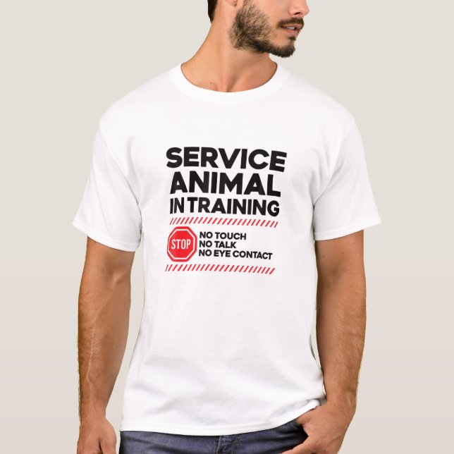 TIERDIENST IN TRAINING - Sarcastic Witty Dog C T-Shirt (Vorderseite)