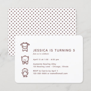 Tierdoodles-Kind zum Geburtstag Einladung