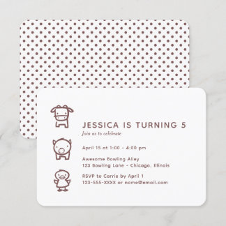 Tierdoodles-Kind zum Geburtstag Einladung