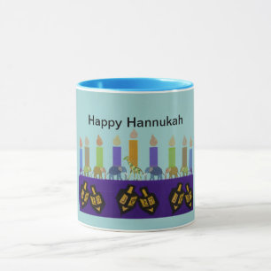 TierDreidel Hannukah Menorah Tasse
