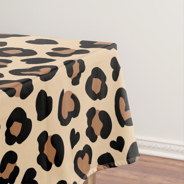 Tierdruck, Braunleopard, Geparden, Herz Tischdecke (Beispiel)