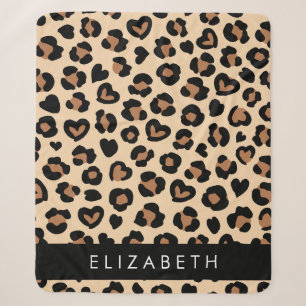 Tierdruck, Braunleopard, Herz, Ihr Name Sherpadecke