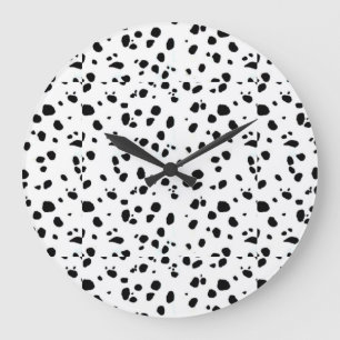 Tierdruck Dalmation Große Wanduhr