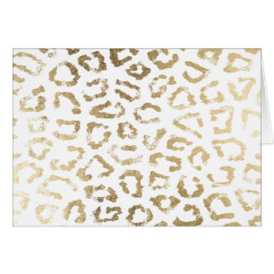 Tierdruck des Girly weißen Imitatgoldleoparden