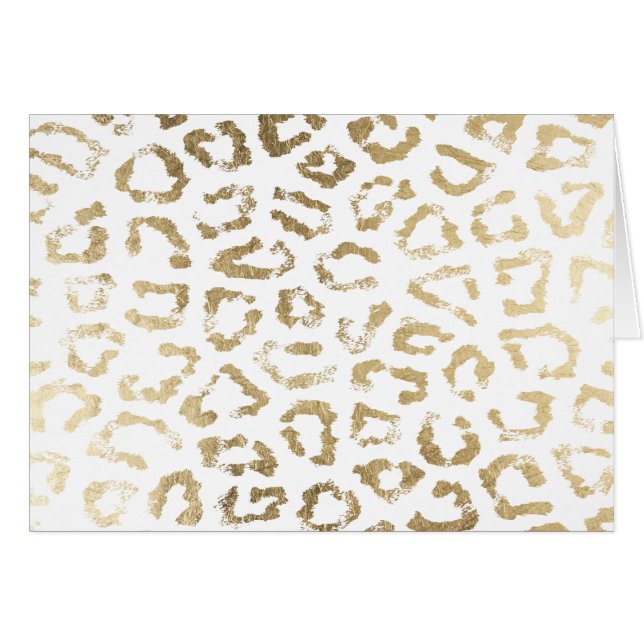 Tierdruck des Girly weißen Imitatgoldleoparden (Vorderseite (Horizontal))