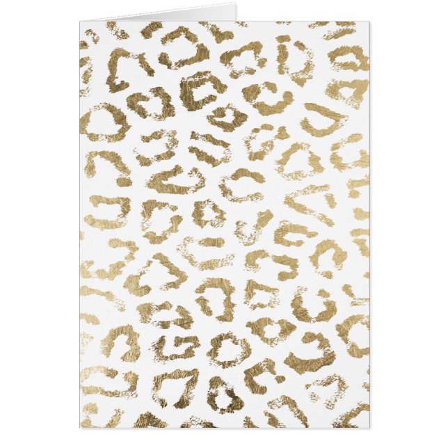 Tierdruck des Girly weißen Imitatgoldleoparden (Vorne)