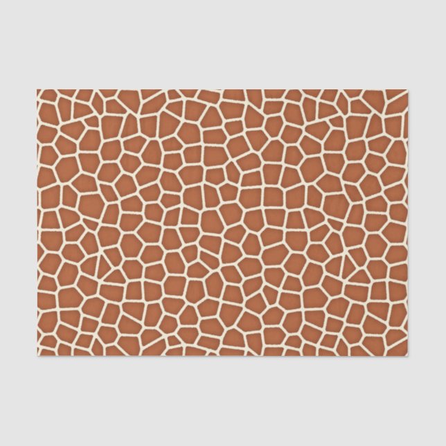 Tierdruck, Giraffe in Kupfertönen Seidenpapier (Vorderseite)