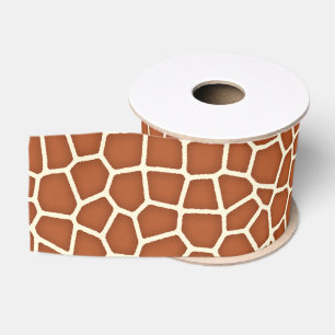 Tierdruck, Giraffe in Schatten von Kupfer Brown Ripsband