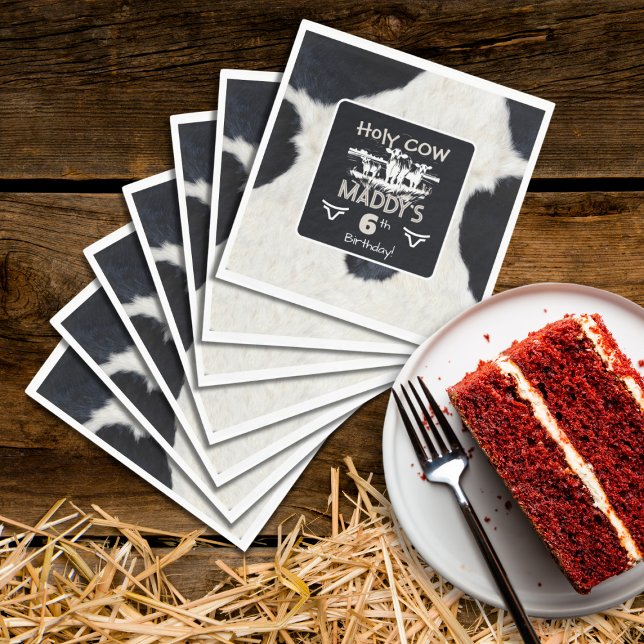 Tierdruck Heilige Kuh Geburtstagspapier Napkin Serviette (Von Creator hochgeladen)