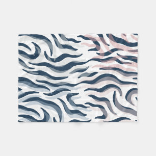 Tierdruck in Marine und Aquarell Fleecedecke